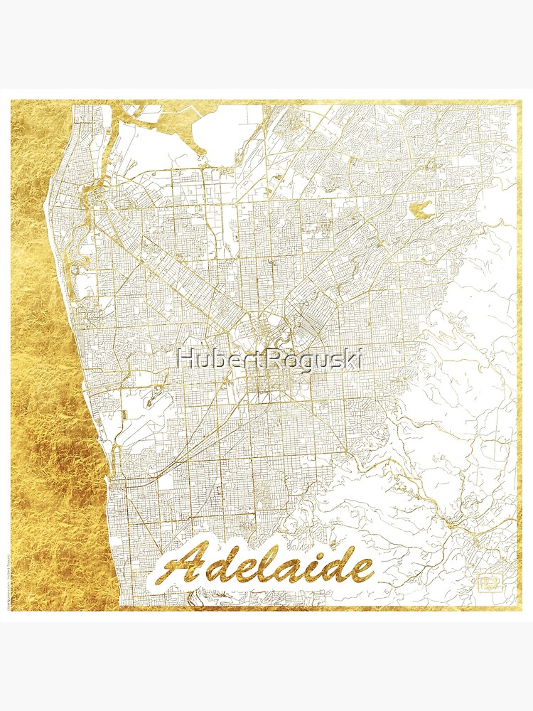 Adelaide Map Gold by HubertRoguski
