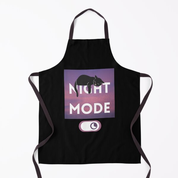 Item preview, Night Mode, Sleeping Cute Black Cat, Purple Night Sky designed and sold by quinellie.