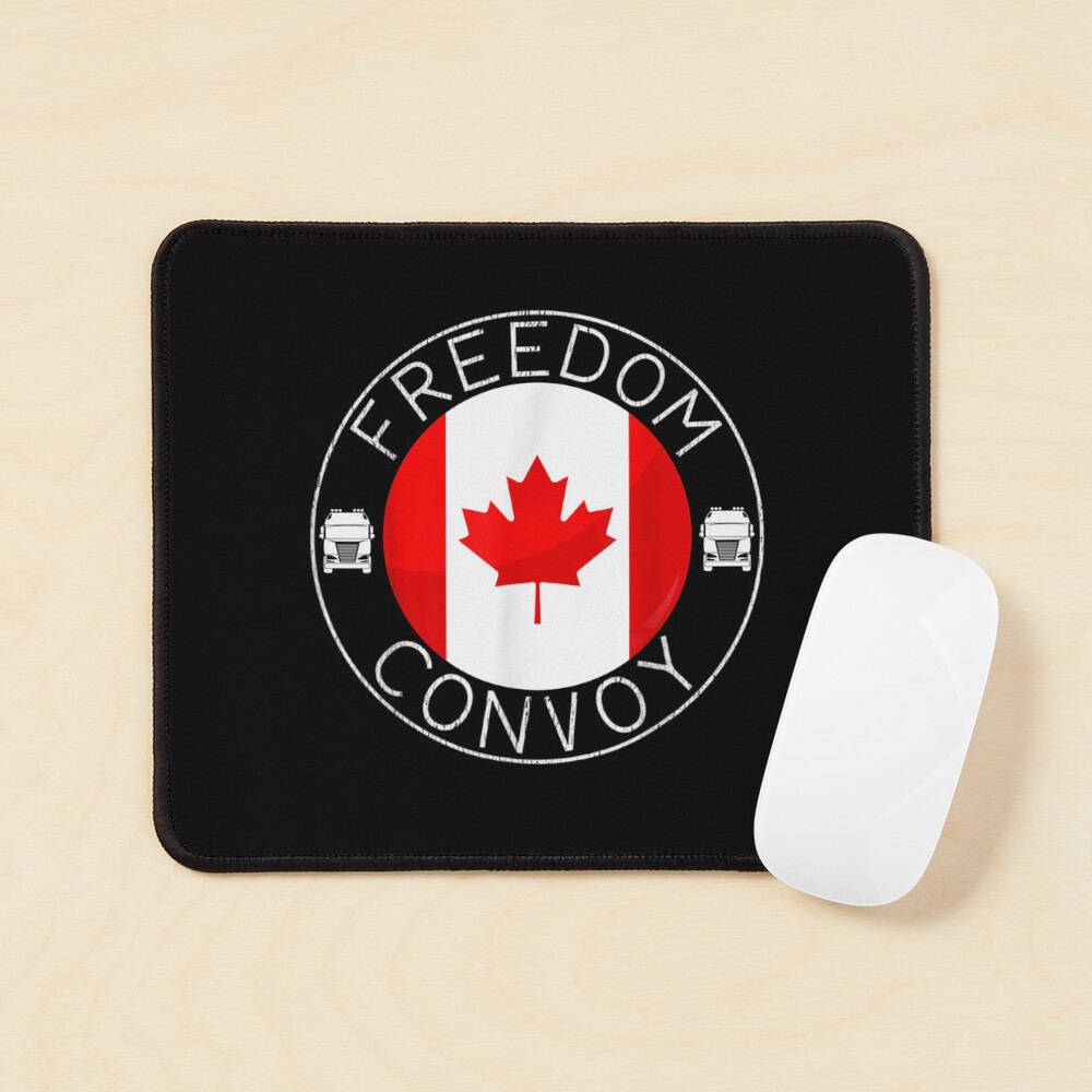 "Canada Flag Freedom Convoy 2022 Canadian Trucker Maple Leaf" Mouse Pad by trippowdlaure Redbubble
