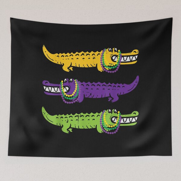 Item preview, Aligator Crocodiles Louisiana Mardi Gras Women Men Kids designed and sold by TristanPierre.