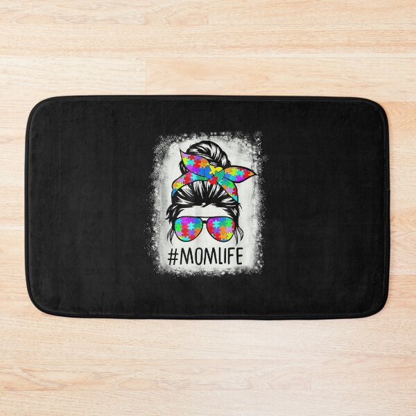 Item preview, Autism Awareness MomLife Messy Bun Puzzle Beached Supporter designed and sold by TristanPierre.