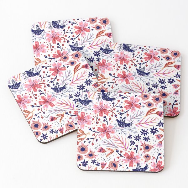 Item preview, Birds and Flowers Flowerpattern designed and sold by sorryimbusy.