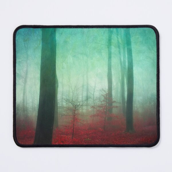 Item preview, Red Forest Floor - Dreamy Surreal Forest Scenery designed and sold by Dyrk Wyst Redbubble Shop.