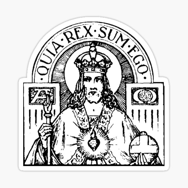 Sacred Heart of Jesus - white bkg Sticker