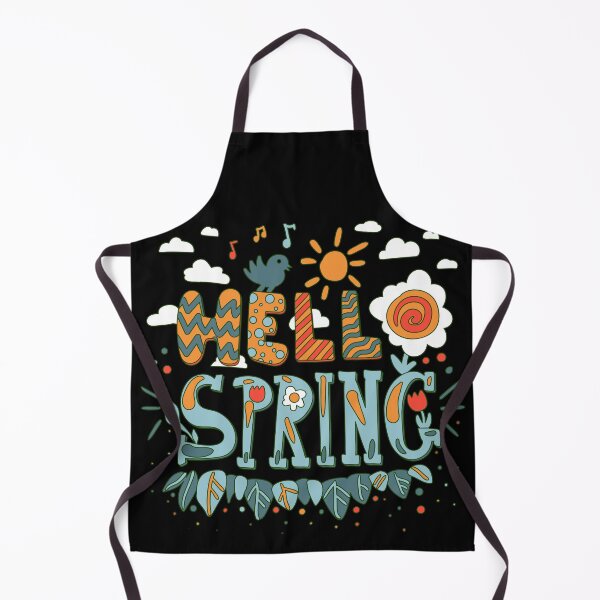 Artikelvorschau, Hallo Frühling, bunte Typografie, Bestseller entworfen und verkauft von KawaiiTops.