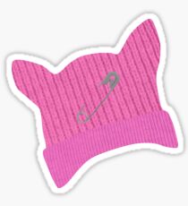 Pink Pussy Knit Hat Sticker