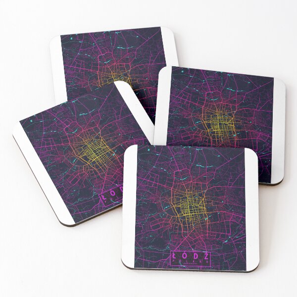 Item preview, Lodz City Map of Poland - Neon designed and sold by deMAP.