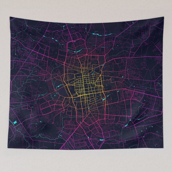 Item preview, Lodz City Map of Poland - Neon designed and sold by deMAP.