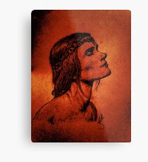 A Woman Born from Fire Metal Print