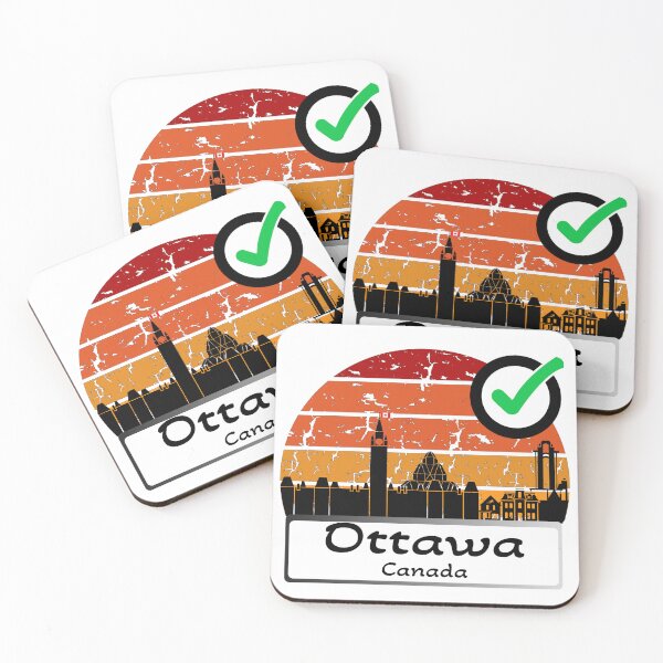 Item preview, Ottawa - Canada Skyline vintage black  designed and sold by WhereIsTravis.