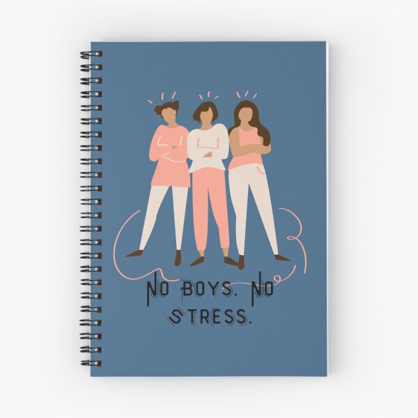 Item preview, Pink No Boys No Stress Galentines For Singles   designed and sold by FlynnHansen.