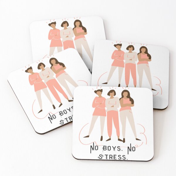 Item preview, Pink No Boys No Stress Galentines For Singles   designed and sold by FlynnHansen.