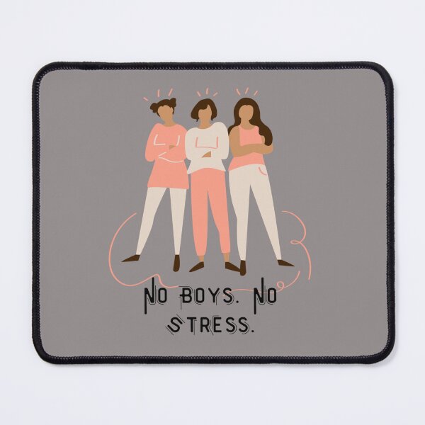 Item preview, Pink No Boys No Stress Galentines For Singles designed and sold by FlynnHansen.
