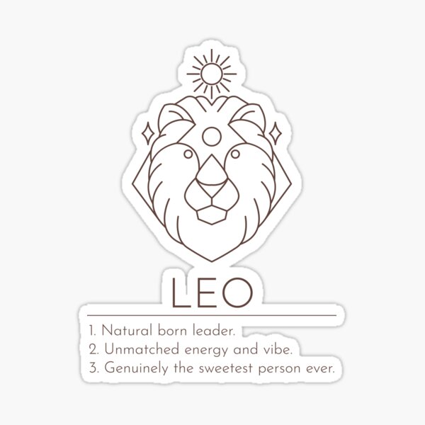 "Leo, Leo Zodiac Sign, Leo Traits Facts" Sticker for Sale by