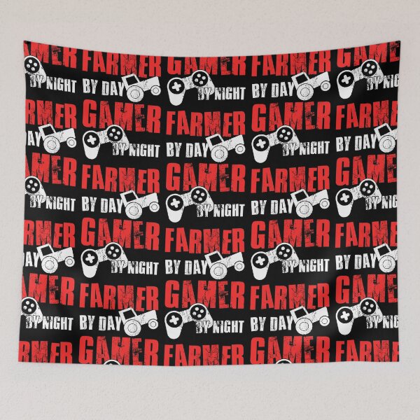 Item preview, Farmer By Day Gamer By Night, Funny Gaming Quote, Cool Dad Husband Brother Gamer designed and sold by FNStuff.