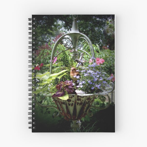 Item preview, Flower Basket with a Bird designed and sold by Rusty (Helen)  Valenza.
