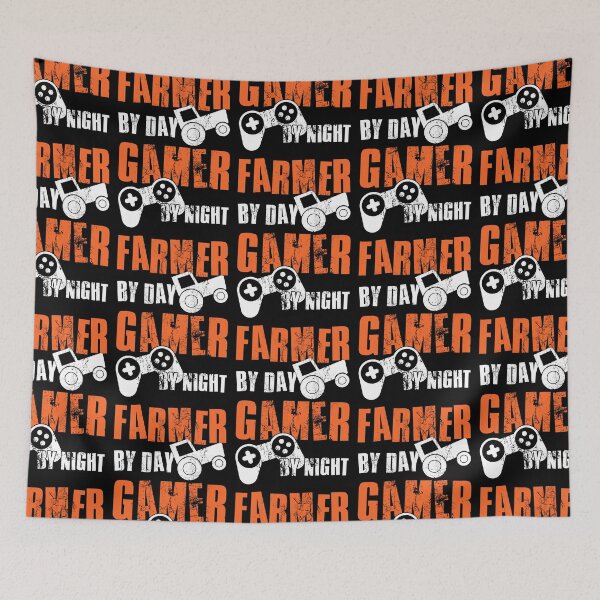 Item preview, Farmer By Day Gamer By Night, Funny Gaming Quote, Cool Dad Husband Brother Gamer designed and sold by FNStuff.