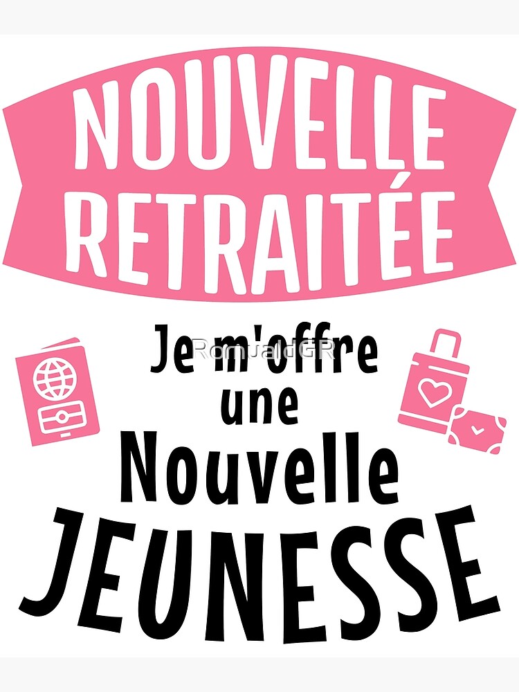 Carte de vœux avec l'œuvre « Copie de Idée cadeau retraite femme 60 ans »  de l'artiste RomualdGR