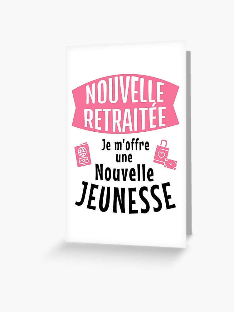 Carte de vœux avec l'œuvre « Copie de Idée cadeau retraite femme 60 ans »  de l'artiste RomualdGR