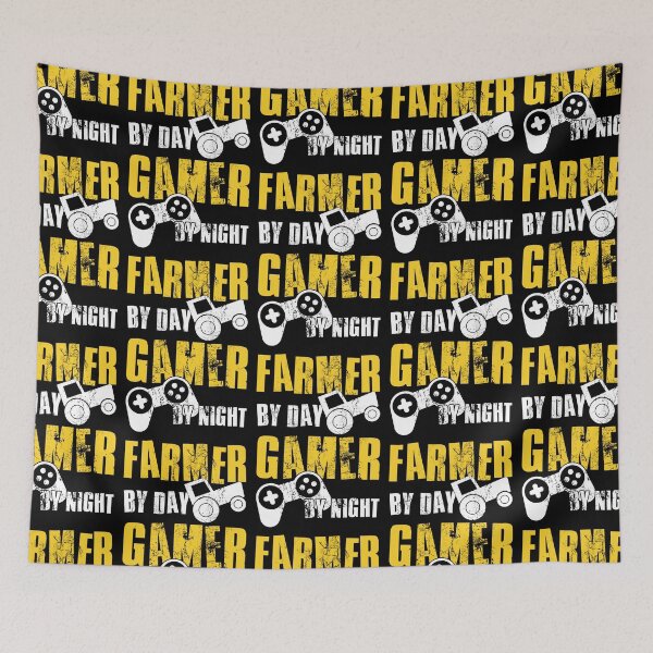 Item preview, Farmer By Day Gamer By Night, Funny Gaming Quote, Cool Dad Husband Brother Gamer designed and sold by FNStuff.