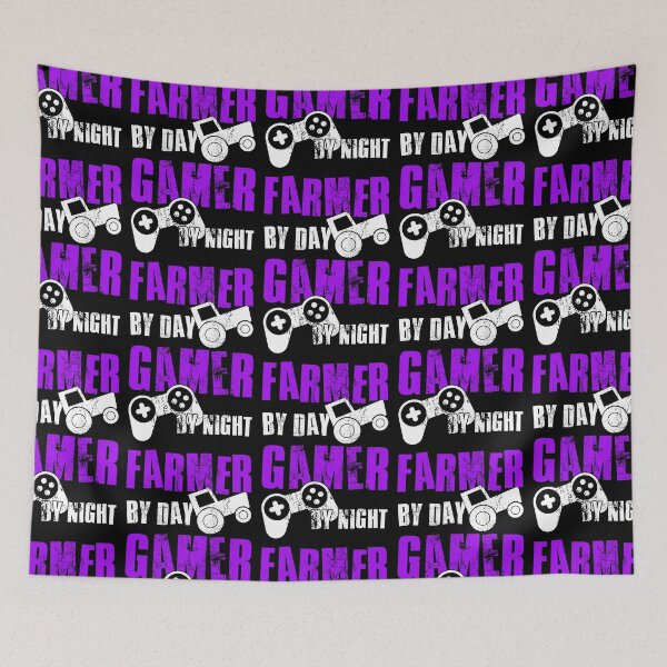 Item preview, Farmer By Day Gamer By Night, Funny Gaming Quote, Cool Dad Husband Brother Gamer designed and sold by FNStuff.