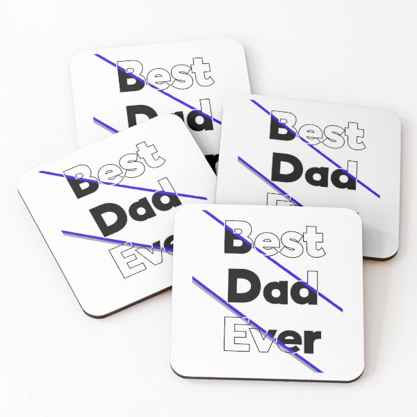 Item preview, Best Dad Ever with blue stripes designed and sold by UncleStuScience.