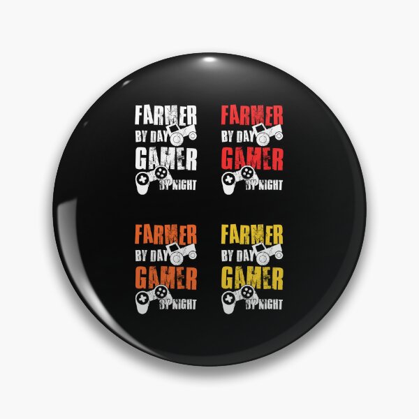 Item preview, Farmer By Day Gamer By Night, Funny Gaming Quote,Sticker pack designed and sold by FNStuff.