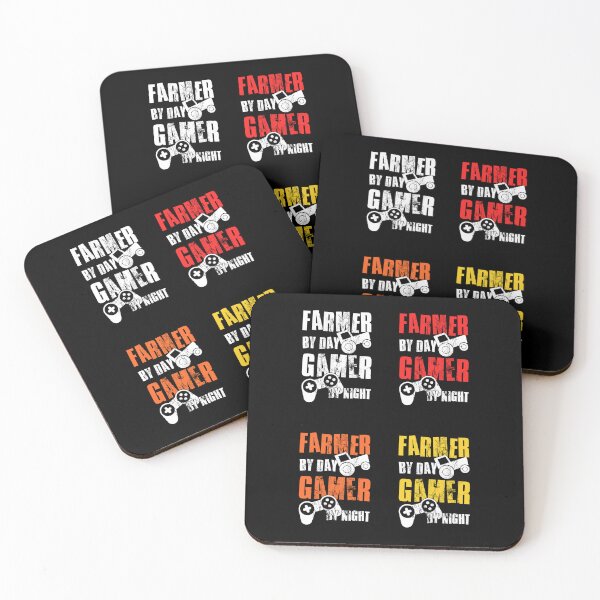 Item preview, Farmer By Day Gamer By Night, Funny Gaming Quote,Sticker pack designed and sold by FNStuff.