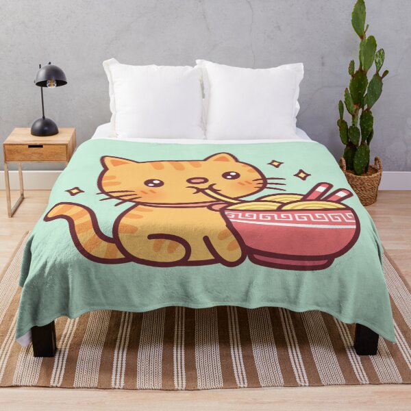Item preview, Cute Tabby Cat Slurping Ramen Noodles designed and sold by rustydoodle.
