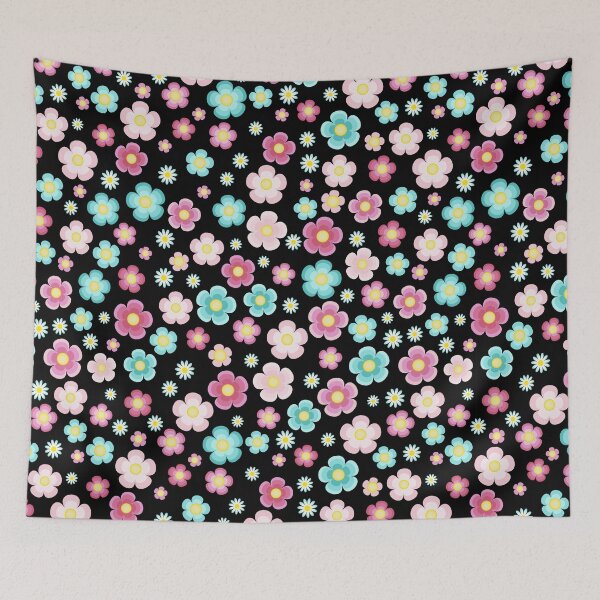 Item preview, Floral Pattern (Black Spring) designed and sold by murkyswamp.