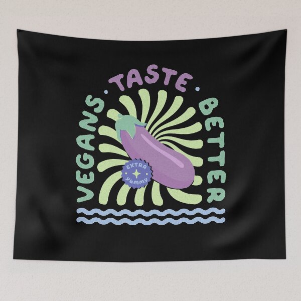 Item preview, Vegans Taste Better Eggplant Graphic For Fans designed and sold by EggplantAloha.