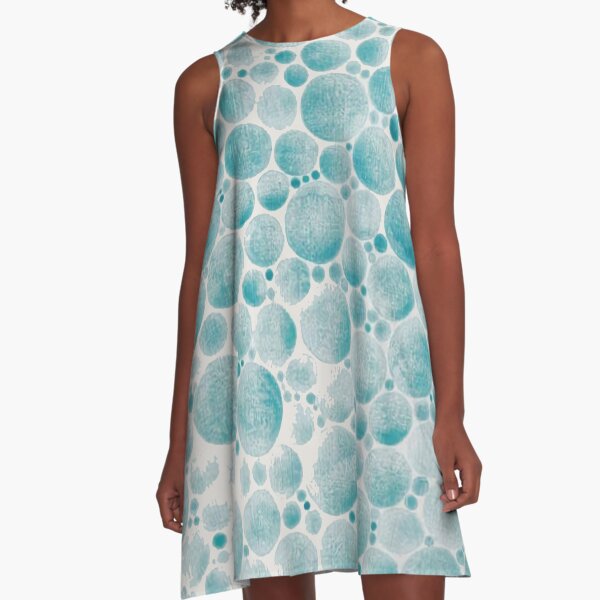 Yayoi Kusama - Bubble Blue Robe trapèze