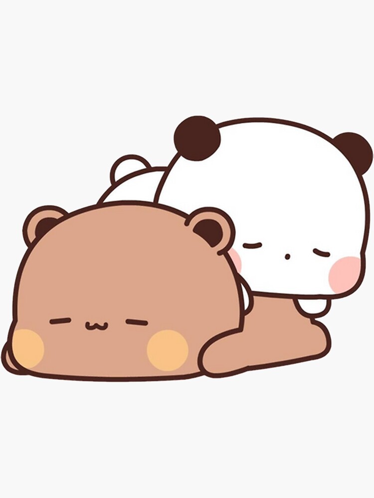 Cute Bubu And Dudu Are Sleeping  Sticker for Sale by BlingDotss