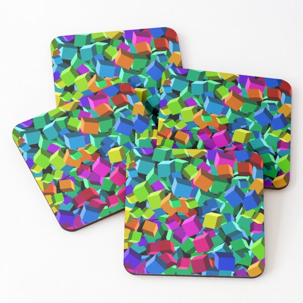 Item preview, Abstract Art Colorful Shades Cubes designed and sold by chahakisha.