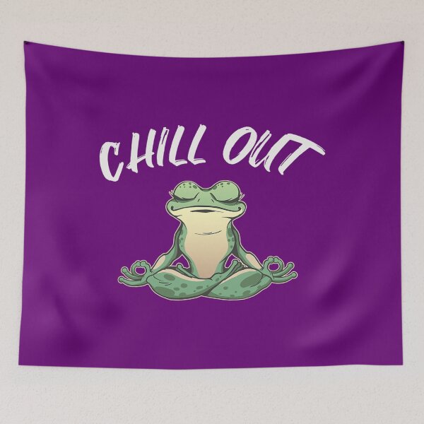 Item preview, Frog Chill Out Funny Meditation & Yoga Gift designed and sold by ColubatTarn.