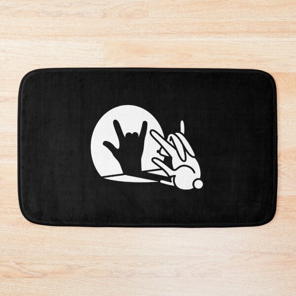Item preview, Funny rabbit shadow hand cartoon ROCK music METAL designed and sold by ColubatTarn.