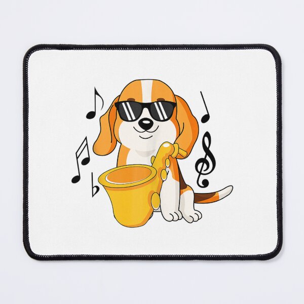 Item preview, jazz music lover beagle dog with saxophone designed and sold by ColubatTarn.
