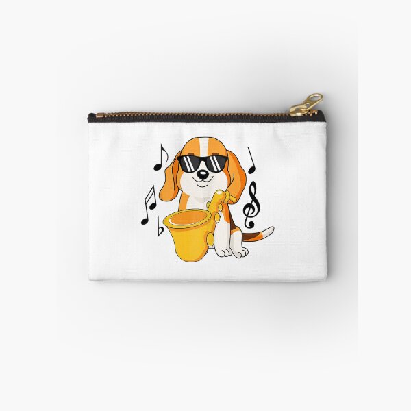 Item preview, jazz music lover beagle dog with saxophone designed and sold by ColubatTarn.