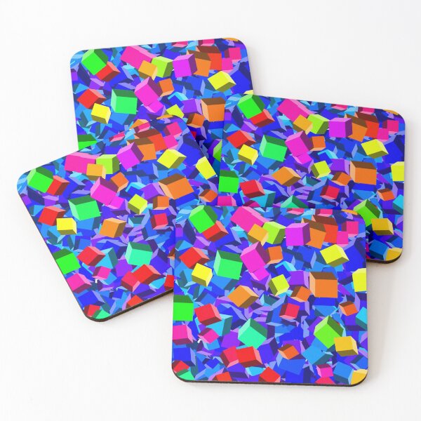 Item preview, Abstract Art Colorful Shades Cubes designed and sold by chahakisha.