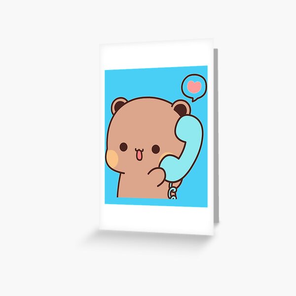 Bubu Is Making A Call With Dudu | Greeting Card