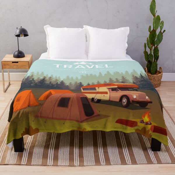Item preview, Great Adventutres Travel blanket designed and sold by MatildaWatson.