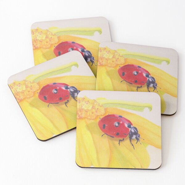 Item preview, Ladybird on a yellow daisy designed and sold by Sandra Johnston.