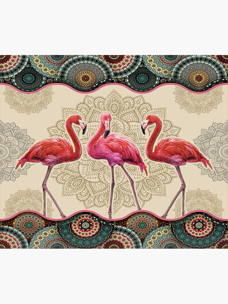 Disover Flamingo Vintage Mandala Premium Matte Vertical Poster