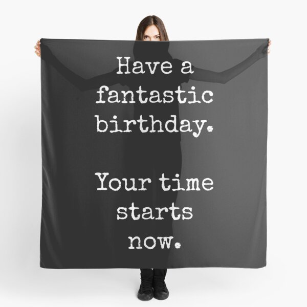Item preview, Taskmaster Happy Birthday: Have a fantastic birthday. Your time starts now. [black bgk, white text] designed and sold by bellatierra.