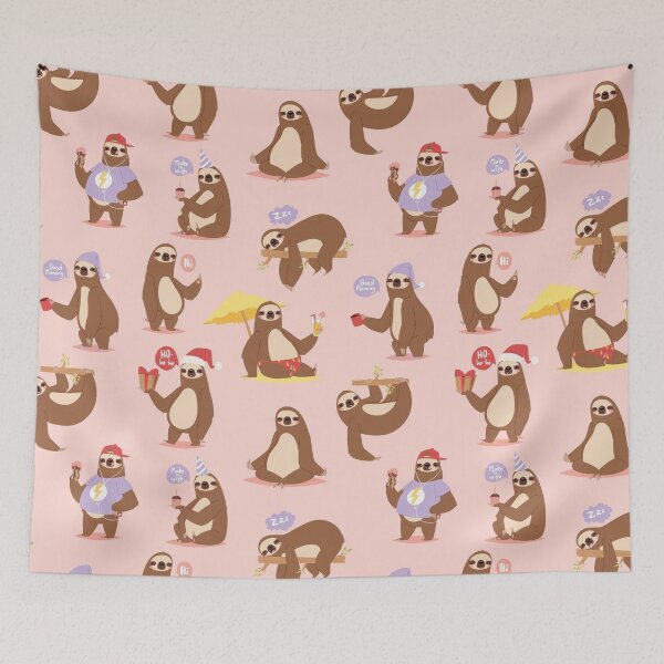 Item preview, Sloth fun vector pattern designed and sold by Wilkinson39.