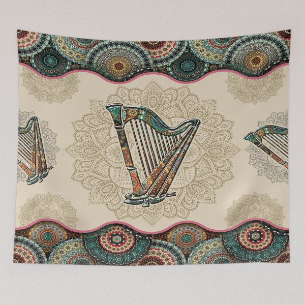 Item preview, Harp Vintage Mandala designed and sold by MatildaWatson.