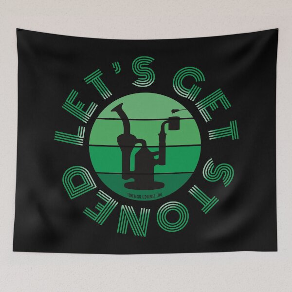 Item preview, Retro Vintage Sunset Green Dab Rig-Lets get stoned designed and sold by YomeHayin.