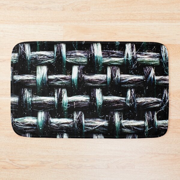 Item preview, Weaved fabric or pattern in black and green colors designed and sold by ReachForArt.