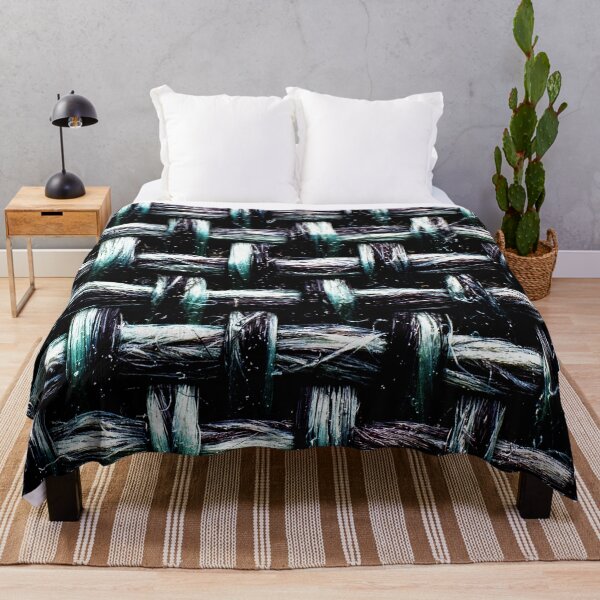 Item preview, Weaved fabric or pattern in black and green colors designed and sold by ReachForArt.
