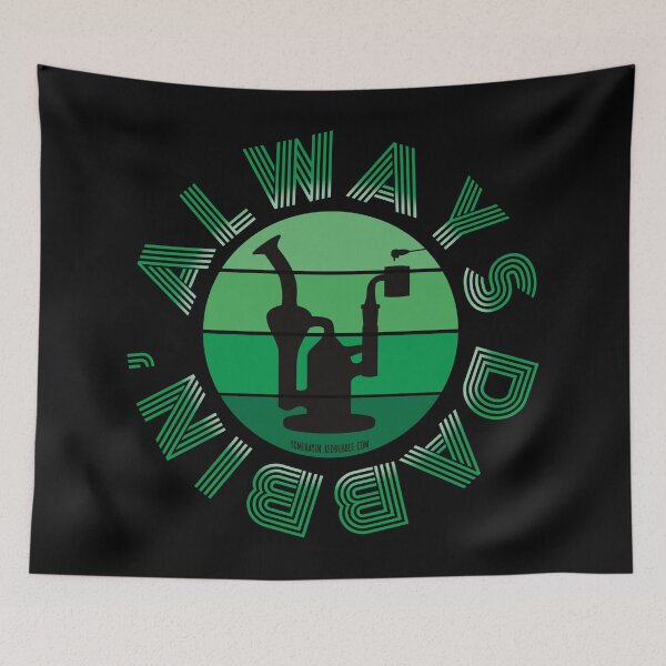 Item preview, Retro Vintage Sunset Green Dab Rig-Always dabbing designed and sold by YomeHayin.